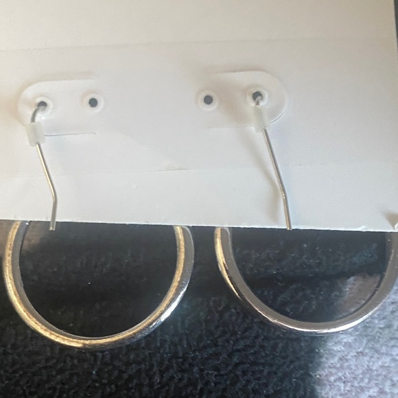 Silver Hoop Earrings - Picture 2 of 2